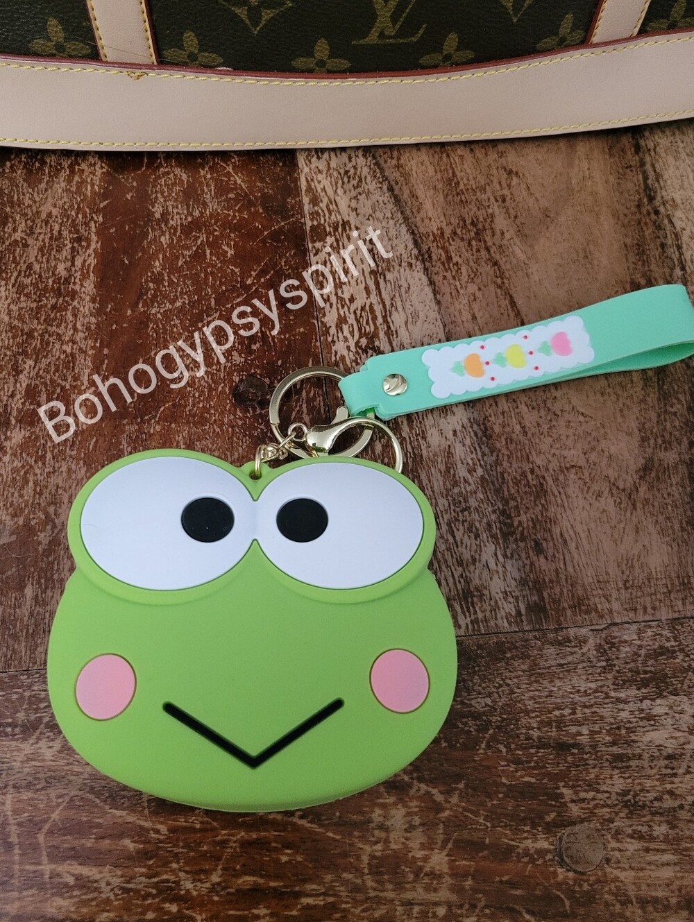 NWT Sanrio Keroppi Rubber Coin Purse Keychain With Strap
